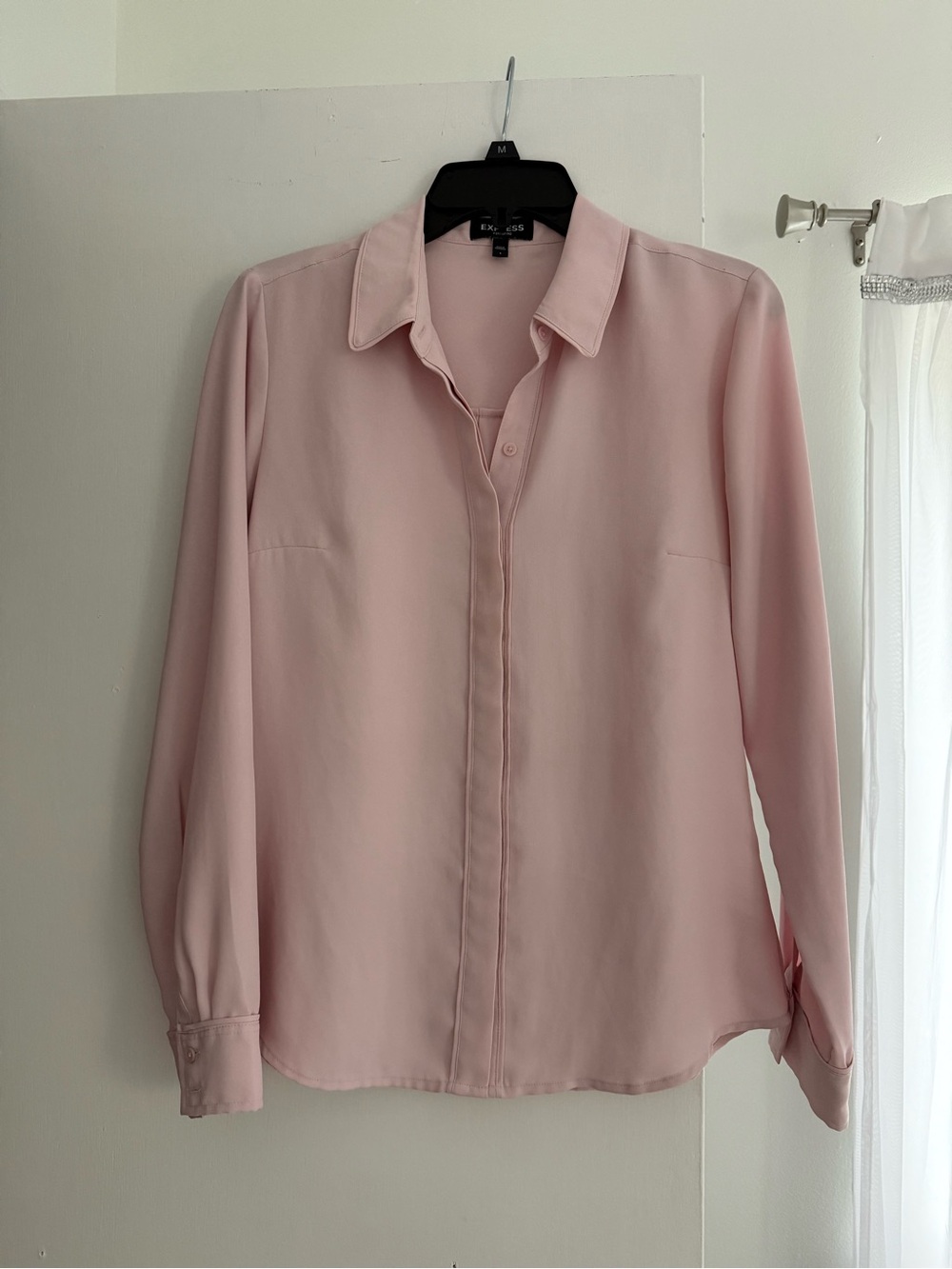 Express Light Pink Collared Button-Down Shirt